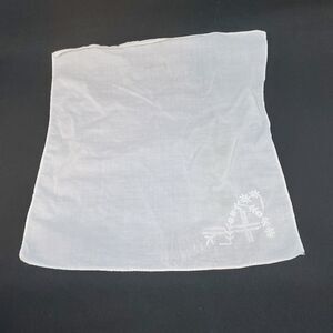 Vintage White Handkerchief 